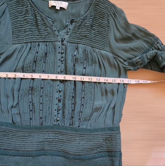 Sea NY the Azzedine long sleeve tunic dress green size 8 - Picture 12 of 16